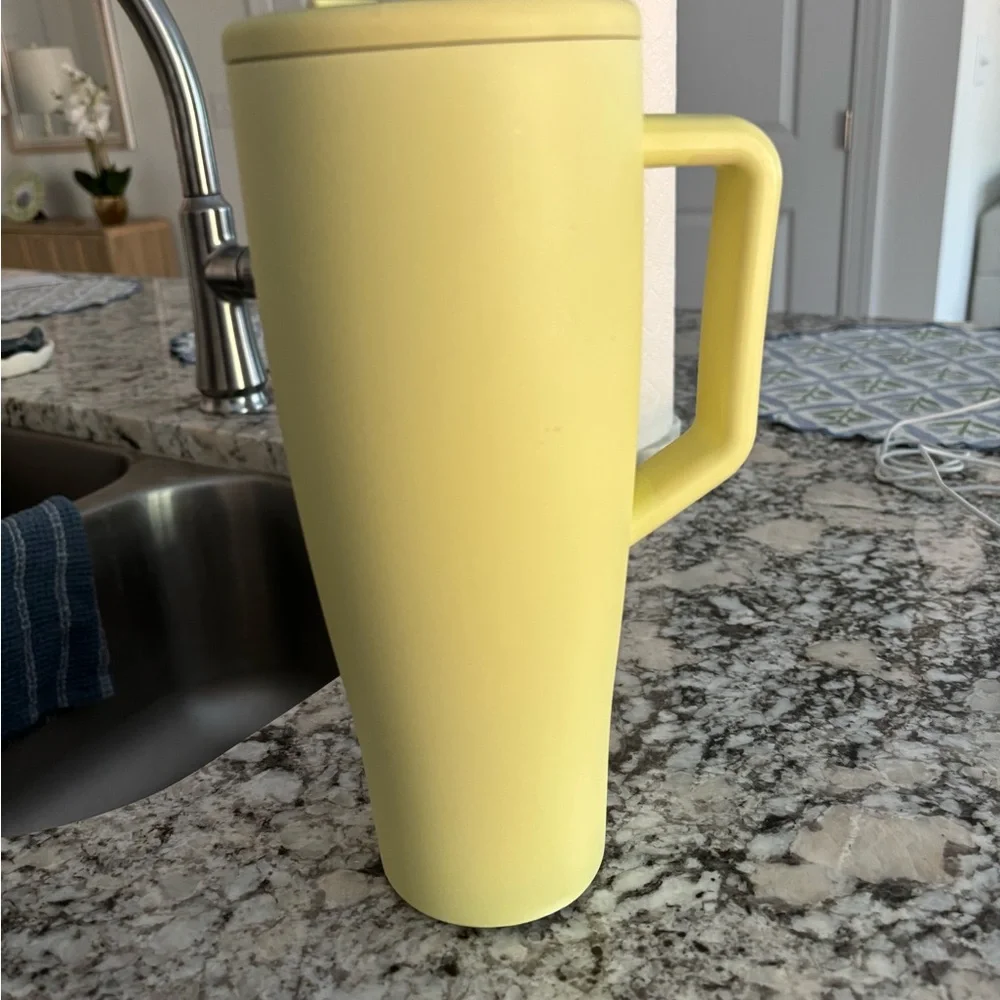 BrüMate Yellow Insulated Travel Mug with Handle